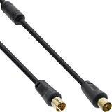 InLine 69405P Premium Antennenkabel schwarz 5,0 m