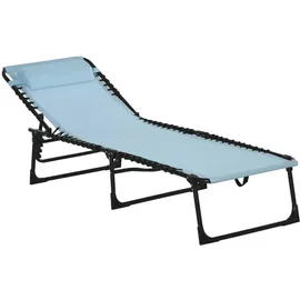 Outsunny Vallsero Gartensonnenliege,, Metall, cm, Gartenmöbel, Gartenliegen