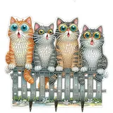 Generish Diamant Kunst Malerei Schlüsselhalter,Katze Diamond Painting Schlüsselbrett Holz mit 3 Schlüsselhaken, Schlüsselbrett Geeignet für Eingangsbereich, Haustür, Flur, Schlafzimmer, Büro
