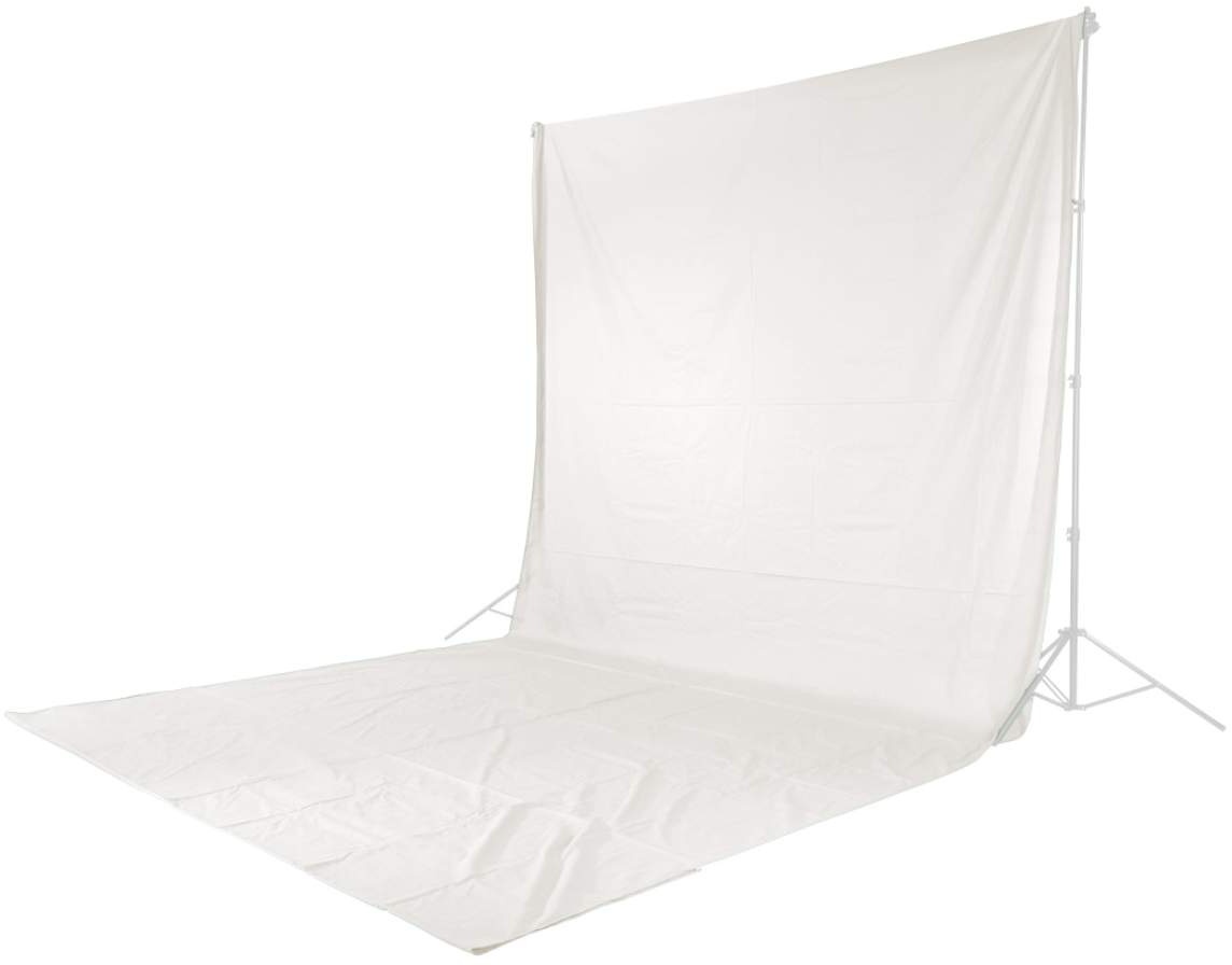 Preisvergleich Produktbild Hintergrund, Stoff weiß 2,95x6 m für Fotostudio