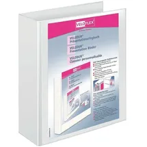 Veloflex Präsentationsringbuch »VELODUR® 70mm Din A4 2 Ringe D-mechanik Pappe weiß,