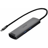 Unitek H1112F Aktiver USB-C-HUB 5 Gbit/s, HDMI RJ-45 PD 100 W