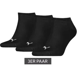 3 Paar PUMA Baumwoll-Socken schlichte Sneaker-Socken Kurz-Socken Strümpfe 261080001 300 043 Schwarz - 39-42