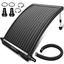 Poolheizung Solar Anthrazit 112x55x14cm Sonnenkollektor Solarheizung