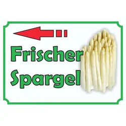 Verkaufsschild Schild Spargel links A6 (105x148mm)