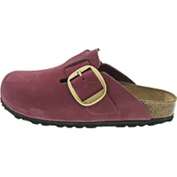 Birkenstock Boston Big Buckle Nubukleder schmal Rot 40 EU