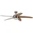 132 cm Deckenventilator nickel/ahorn mit Licht inkl. Fernbedienung