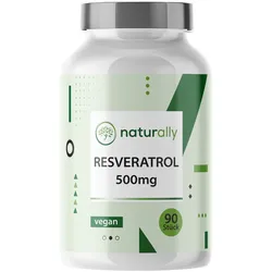 naturally Resveratrol | 500 mg reines Extrakt vom japanischen Staudenknöterich Kapseln 90 St