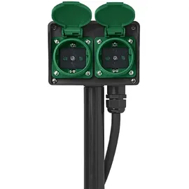 PRO PLUS Gartensteckdose Schuko 4-fach mit Erdspieß 2M 3x2,5mm2