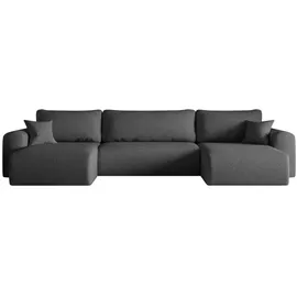 kaiser möbel Ecksofa mit schlaffunktion und bettkasten, Sofa U-form, Couch U-form CAPRI Neve Dunkelgrau