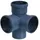 POLOPLAST Eckdoppelabzweig Pkeda POLO-KAL NG DN 110/110/110 87,5grad