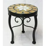 DanDiBo Ambiente DanDiBo Blumenhocker Mosaik Rund 20 cm Blumenständer 12014 Beistelltisch Pflanzenständer Mosaiktisch Klein