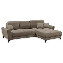 ed exciting design Ecksofa Dunkelbraun, & 3 Zierkissen