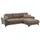 ed exciting design Ecksofa Dunkelbraun, & 3 Zierkissen