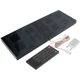 Led-wanduhr Mit Fernbedienung, Spiegeldisplay Und Blau Beleuchteten Ziffern, 100–240 V, Europäischer Stecker