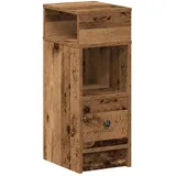 vidaXL Nachtschrank mit Schublade 25 x 31 x 66 cm Braun