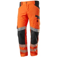 BP 2040-844-6556 Arbeitshose für Herren, 79.5% Polyester/16.5% Baumwolle/4% Elastolefin, Warnorange/Anthrazit, 3D Schnitt - ergonomische Passform, Größe 46n