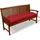 Beautissu Bankauflage 180 x 50 x 10 cm rot 1 St.