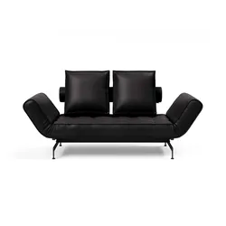 3-Sitzer INNOVATION LIVING TM "Ghia Schlafsofa", schwarz, B:178cm H:83cm T:93cm, Sofas, eine große Liegefläche mit geringer Stellfläche, beidseitig abklappbar