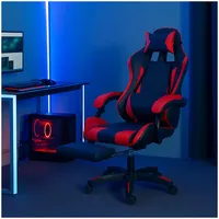 Hti-Living Ergonomischer Gaming Stuhl mit Fußstütze Racing-Design