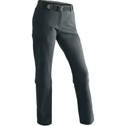 Funktionshose MAIER SPORTS "Arolla", Damen, Gr. 80, Langgrößen, grau, 90% Polyamid, 10% Elasthan, Hosen, Damen Wanderhose, zipp-off Outdoor-Hose, 3 Taschen, Regular Fit