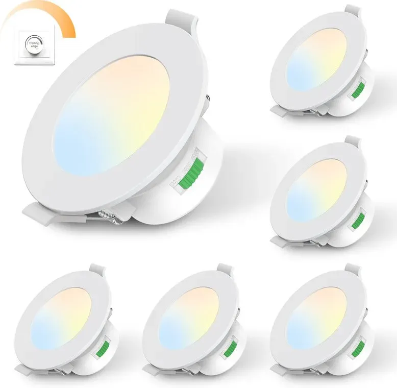 LED Einbauspot, IP65, dimmbar, 230 V, 10 W, für Bad und Küche, warmweiß, neutralweiß, kaltweiß, Energieeffizienzklasse D