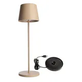 Deko-Light LED Akkuleuchte 3,5 W Aluminium 3er Set beige