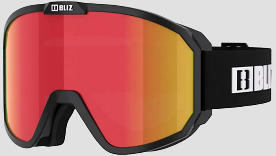 BLIZ Active Eyewear Rave Matt Black W White Goggle brown red Gr. Uni