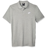Nike Herren Sportswear Polo Shirt, Dark Grey Heather/White, S