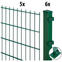GARDEN 'N' MORE Doppelstabmattenzaun "Excellent" Zaunelemente Gr. H/L: 80 cm x 10 m H/L: 80 cm x 10 cm, grün Zaunelemente