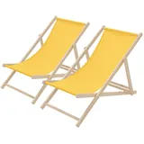 ECD Germany Sonnenliege 117 x 52 x 83 cm Gelb