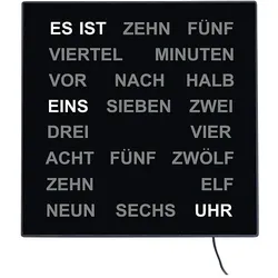 Tischuhr AMS "T1235", schwarz, Tischuhren, Büro, Wohnzimmer, Esszimmer