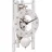 HERMLE Skelett-Tischuhr mit eloxierten Aluminiumsäulen - Dreieck 23025-X40721, arabisches Zifferblatt Glas, Silber, Werk vernickelt, 19,5cm x 11cm x 9cm