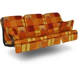 ANGERER Freizeitmöbel GmbH Hollywoodschaukel Auflage Comfort - passend für viele 3-Sitzer Hollywoodschaukeln - Schaukelauflage Made in Germany (Orange-Gelb Gemustert)