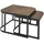 KADIMA DESIGN Massivholz Beistelltische TIMAVO: Industrielles Set, 60x40x60 cm & 50x35x50 cm, Mango-Massivholz, Eisen, abgerundete Ecken.
