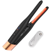 SZYHD Wireless Straightener, Mini Haarglätter, 2 in 1 Glätteisen Ceramic Straight zum glätten und locken der Haare, für alle Haartypen Kurze Haare Pony Männlicher Bart