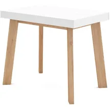 SKRAUT HOME Ausziehtisch 160 x 73 x 90 cm weiß