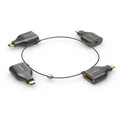 PureLink Adapter Ring Klein - 4x USB-C - USB-C > VGA/HDMI/miniDP/DP, gold plated, schwarz