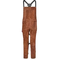 Vevor Leder-Schweißerschürze mit geteiltem Bein, Latzschürze 610x1067 mm, Arbeitsschürze aus Rindsleder, Sicherheitsschürze mit 3 Taschen für Holz-, Garten-, Schmiedearbeiten, Größe M