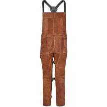 Vevor Leder-Schweißerschürze mit geteiltem Bein, Latzschürze 610x1067 mm, Arbeitsschürze aus Rindsleder, Sicherheitsschürze mit 3 Taschen für Holz-, Garten-, Schmiedearbeiten, Größe M