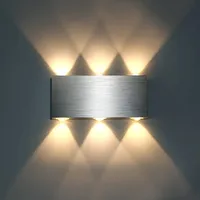 Lightess 18W LED Wandlampe Innen Wandleuchte Silber Leuchte Up