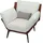MCW Cocktailsessel MCW-L82 Kunstleder  ~ dunkelbraun  mit Kissen