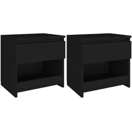 vidaXL Nachtschrank 40 x 30 x 39 cm Schwarz