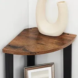 VASAGLE Eckregal 34 x 34 x 125 cm Schwarz