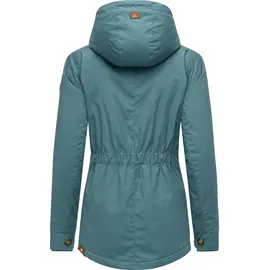 Ragwear Damen warme kurze Winterjacke mit Kapuze Monade Intl Stone Blue25 Gr. XS - XS