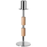 Fink Kerzenleuchter PORTERO Aluminium/Edelstahl Braun/Silber