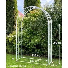DanDiBo Ambiente Rosenbogen 140 x 0 x 0 cm Silber