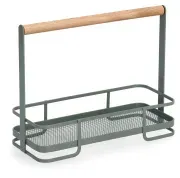 Zeller Tragekorb, Metall/Buche 27448 , Farbe: salbei