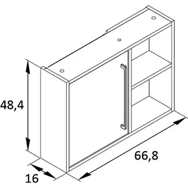 Schildmeyer Kent Hängeschrank 153912, 66,8 x 16 x 48,4 cm