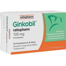 Ratiopharm Ginkobil ratiopharm 120 mg Filmtabletten 120 St.